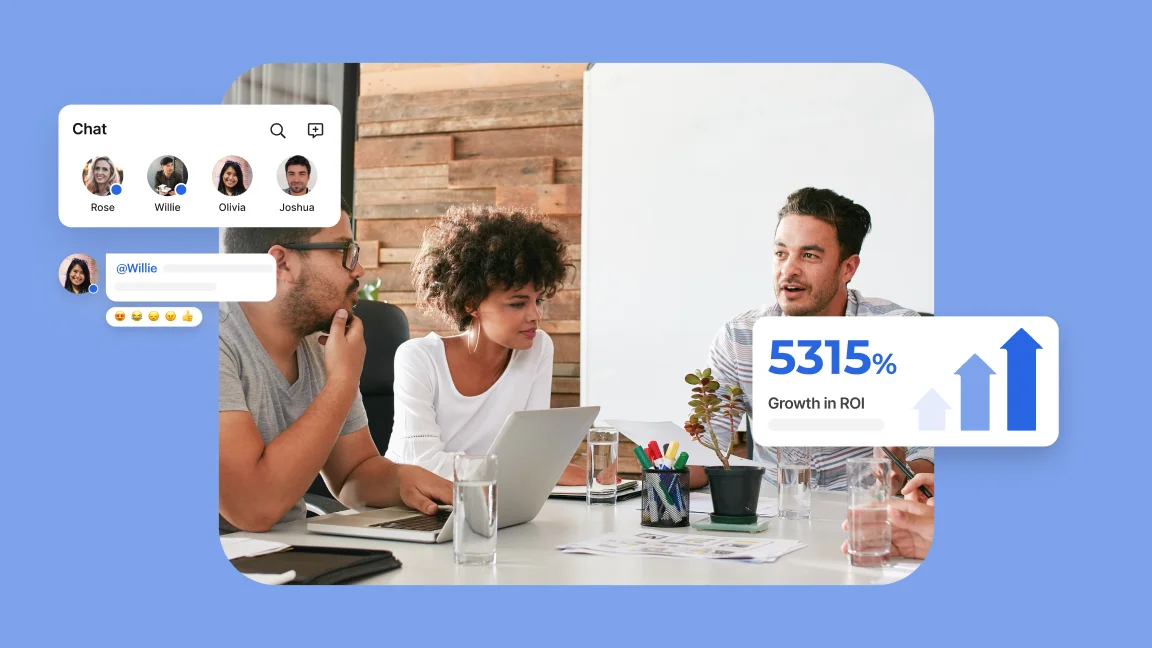 People discussing in the office